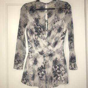 Free People Blue Floral Romper